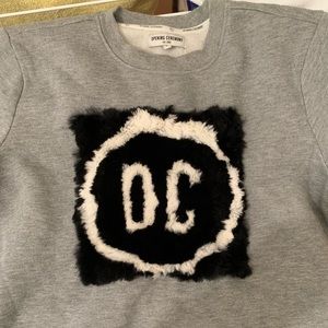 Opening ceremony rabbit fur sweatshirt